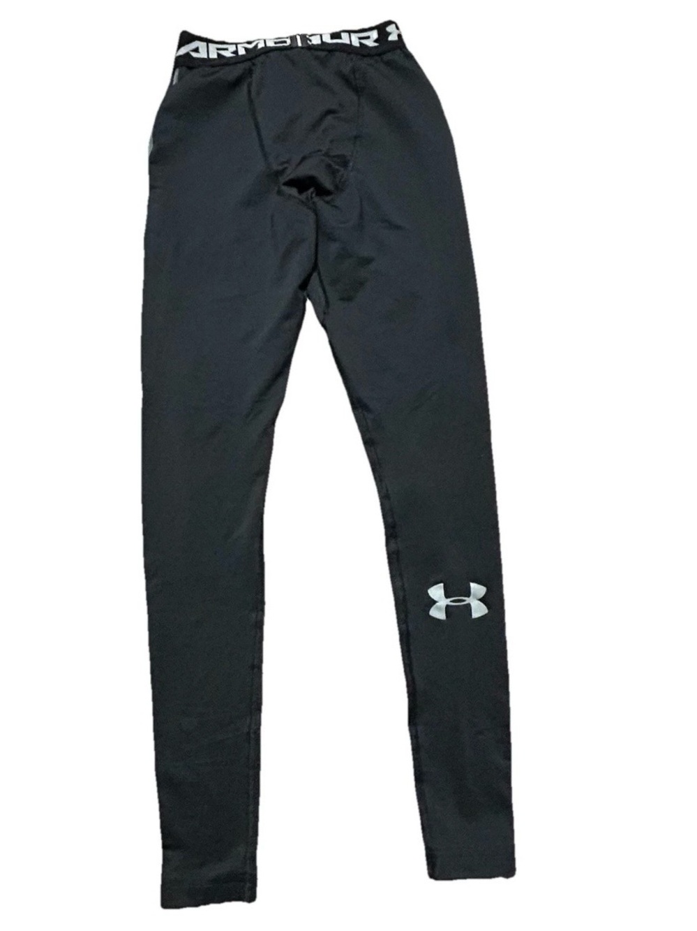 Boys Under Armour Black Base Layer Size Large (10/12)